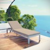 Shore Aluminum Outdoor Patio Chaise Lounge with Cushions - Modway - image 2 of 3