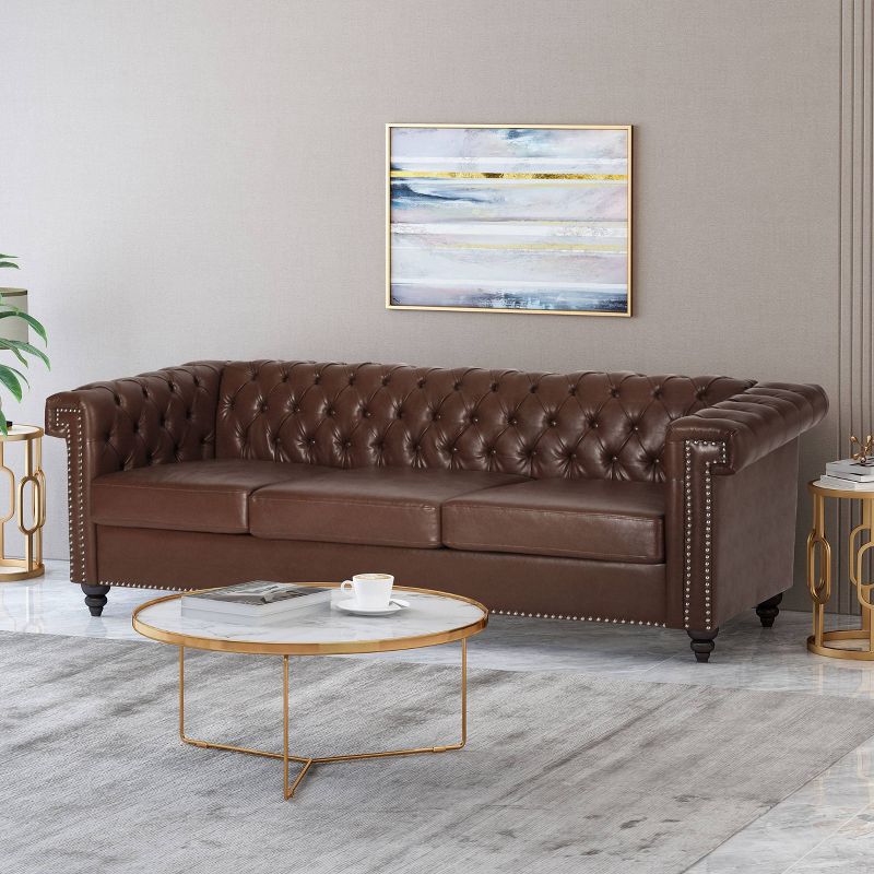 Parkhurst Tufted Chesterfield 3 Seater Sofa - Christopher Knight Home, 3 of 11
