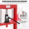 12-Ton Hydraulic Press, Heavy Duty H-Frame Garage Floor Press with 8-Hole Adjustable Table Height & Plates, 26000lb Capacity, Red - 4 of 4