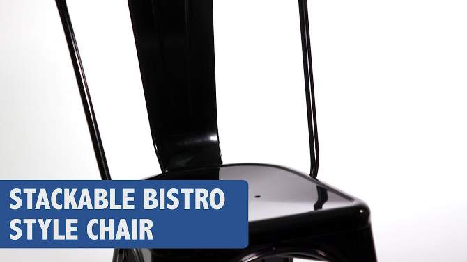 Flash Furniture Commercial Grade Metal Indoor-Outdoor Stackable Chair, 2 of 22, play video