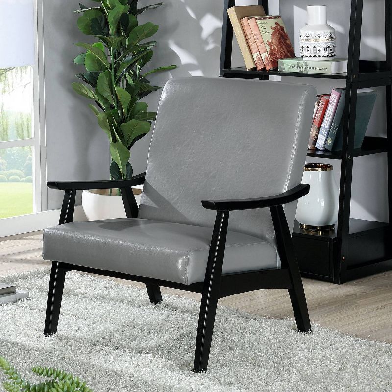 Sandros Mid-Century Accent Chair Gray - HOMES: Inside + Out, 3 of 5