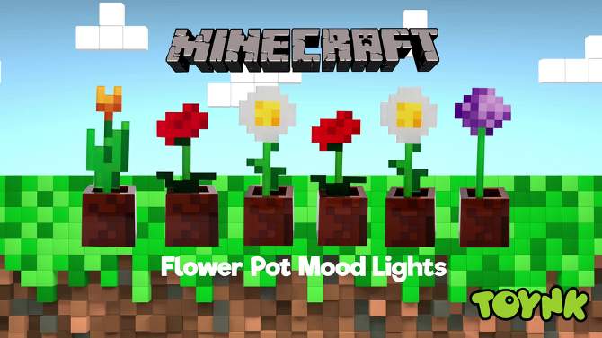Ukonic Minecraft Daisy and Allium Flower Pot Mood Lights | Set of 2, 2 of 8, play video