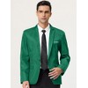 Lars Amadeus Men's Dress Slim Fit Single Breasted One Button Prom Suit Sports Blazer - 3 of 4