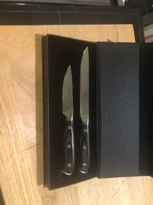 Joyjolt 11pc Kitchen Knife Set With Block. High Carbon, X50 German Steel  Knives. Chef, Bread, Slicing, Nakiri, Utility, Paring And Steak Knife Set :  Target