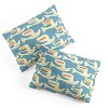 Deny Designs Twin/ Twin Extra Long Showmemars Festive Birds Blue Comforter and Pillow Sham Cream - 4 of 4