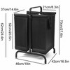 QingMoon Laundry Hamper with Removable Bag, 2-Tier Laundry Basket with Handles and Lid, Storage Sorter Basket for Laundry Room and Bathroom - 4 of 4