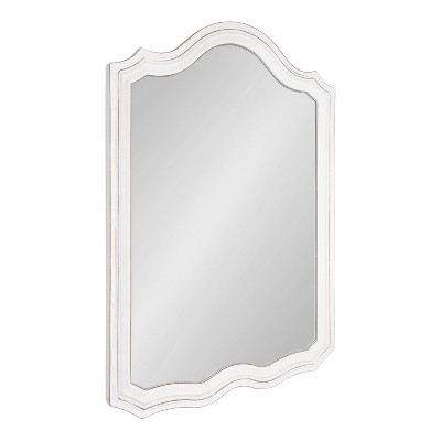24" x 36" Abrianna Arch Wall Mirror White - Kate & Laurel All Things Decor