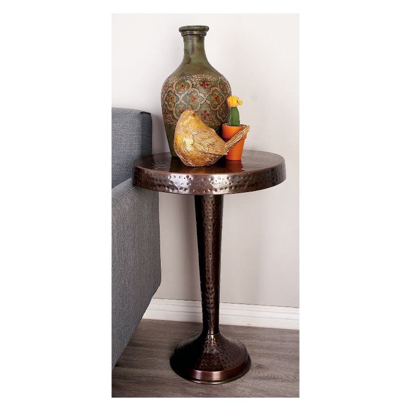 Metal Round Accent Table Tapered Pole Frame - Olivia & May, 2 of 16