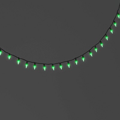 100ct LED Halloween Indoor Outdoor Miniature String Lights Neon Green/Black - Hyde and EEK! Boutique™