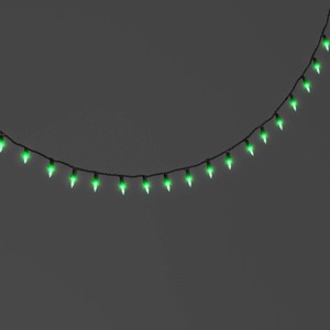 100ct LED Halloween Indoor Outdoor Miniature String Lights Neon Green/Black - Hyde and EEK! Boutique™ - 1 of 4