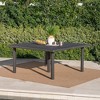 Outdoor Patio Table, Weather-Resistant Rattan And Iron Frame, Rattan-Look Design, Campsite Dining Table,Square,gray,64" - 2 of 4