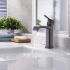 PROOX Single Handle Single Hole Bathroom Faucet with Brass Deckplate and Drain Assembly - 3 of 4