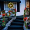 Christmas Garland, 6 Ft Artificial Christmas Vine with Red Flower, Xmas Holiday Rattan Decoration with Snow Pine, Nature Pinecone for Indoor Outdoor - 3 of 4