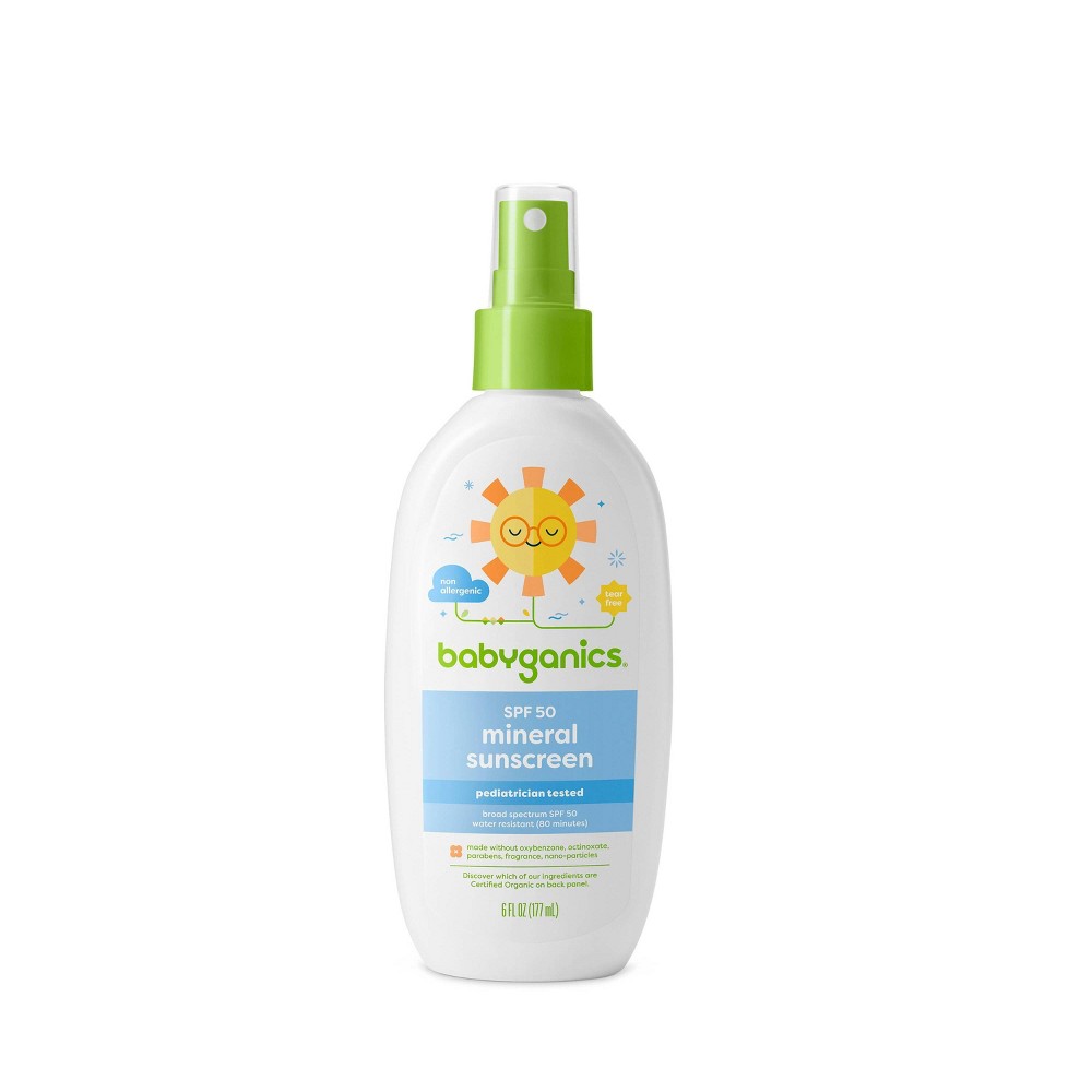 Photos - Sun Skin Care Babyganics Mineral-Based Baby Sunscreen Spray SPF 50 - 6 fl oz 