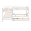 Twin Over Twin L-Shaped Bunk Bed with Drawers, Space-Saving Design, No Box Spring Required, White/Gray - ModernLuxe - 4 of 4