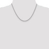 Black Bow Jewelry 3.2mm, 14k White Gold Solid Link Cable Chain Necklace - 2 of 4
