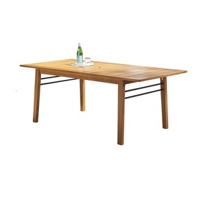 Solhome Kyrstin Tropical Wood Patio Dining Table - 1 of 4