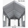 10 x 20 x10 Ft Heavy-Duty Carport, Portable Garage, 180g PE Waterproof Canopy and 8 x 1.0 mm Poles for Full-Size Pickup Trucks, Boats, and SUVs - 4 of 4