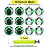 Xcello Sports Soccer Ball S3 Asst. (Black/Green/Silver, White/Green/Silver) w/ Pump (Pack of 12) - 2 of 4