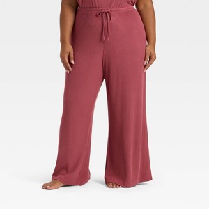 Women's Cozy Ribbed Wide Leg Pants - Auden™ - 1 of 3