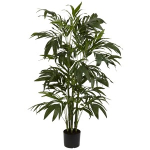 Nearly Natural 4-ft Bamboo Palm Silk Tree - 1 of 3
