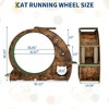 COZONY Cat Exercise Wheel for Indoor Cats 48" Large Running Wheel with 3-Level Jumping Tower, Quiet Treadmill for Multiple Cats - 2 of 4