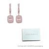 Adornia 14k Rose Gold Plated Asher Cut Halo CZ Huggie Earrings - 3 of 3