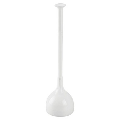 Compact Storage mDesign Toilet Bowl Plunger Set with Drip Tray 