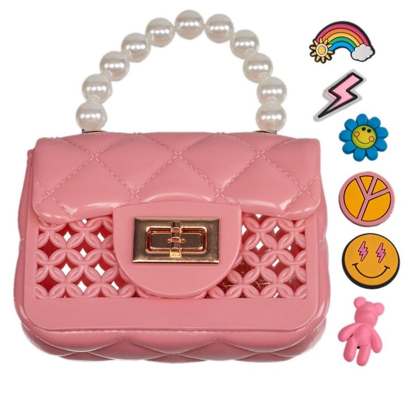 A Little Obsessed Girl’s Mini  “Charm It” Bag - Crossbody Purse with DIY Charms for Kids, 3 of 5