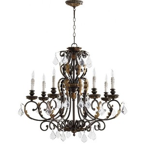 Quorum Lighting Rio Salado 8-Light Chandelier, Toasted Sienna/Mystic Silver, 33Wx32H, Chain Hanging, Incandescent, Damp Rated - 1 of 1