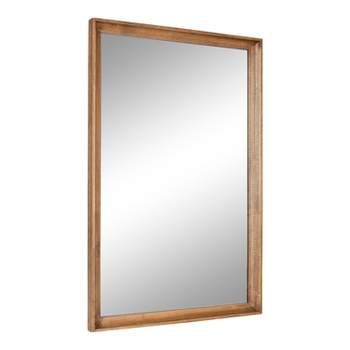24"x36" Hatherleigh Rectangle Wall Mirror Rustic Brown - Kate & Laurel All Things Decor