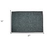 HomeRoots 16" X 27" Gray Synthetic Fiber Abstract Outdoor Door Mat - 3 of 4