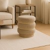 GlasFlength Accent Chairs Sofa Stool Footstool Vanity Stool Makeup Armless Chair Lazy Chair for Living Room, Beige, 19"*18"*18" - 4 of 4
