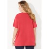 Catherines Women's Plus Size Suprema Embroidered Notch-Neck Tee - 3 of 3