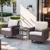 Buenhomino Outdoor Furniture Sets – Swivel Chairs & Tables, Handwoven Wicker, Steel Frames, Weather-Resistant Cushions for Patio, Balcony & Garden - 2 of 4