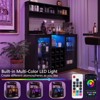 Coffee Bar Cabinet with 9 Wine Racks, Wine Rack Cabinets with Storage, Bar Cabinet with Led Lights - 4 of 4