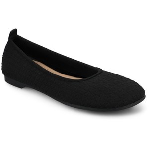 Journee Women's Aria Knit Flats - 1 of 4