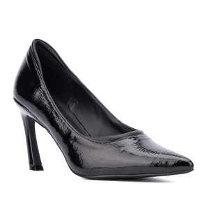 New York & Company Women's Kailynn- Pointy Textured Pump Heels - 1 of 4