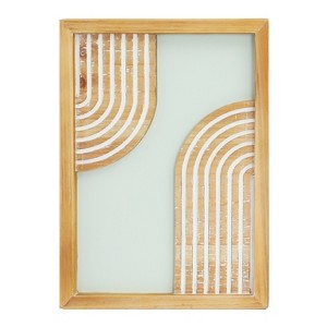 VIP Wood 13.5 in. Brown Abstract Wall Frame - 1 of 2