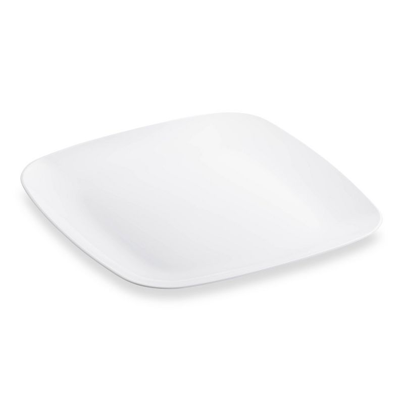 Smarty Had A Party 7.25" Solid White Flat Rounded Square Disposable Plastic Appetizer/Salad Plates (120 Plates), 1 of 4