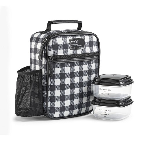 fit and fresh black lunch bag