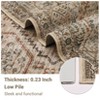 Vintage Area Rug Non Slip & Machine Washable boho Printed Farmhouse Large Room Carpet for Living Room, Bedroom Home Office Decor - 4 of 4