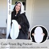 Catalonia Woman Fleece Blanket Hoodie Sweatshirt, Oversized Wearable Blanket for Adults and Teen, Gift for Her, Gift for Him - 4 of 4