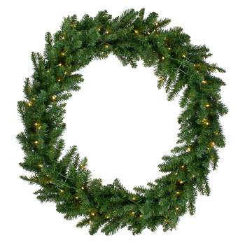 Northlight Pre-Lit Buffalo Fir Commercial Artificial Christmas Wreath, 6' - Warm White Lights