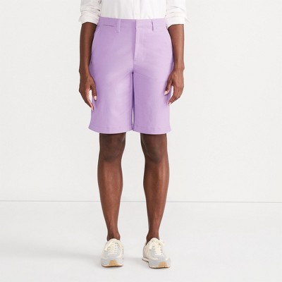 Lands' End Women's Elastic Back Classic 12" Chino Shorts