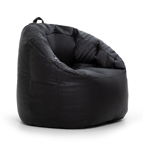 Big Joe Milano Vibe Bean Bag Chair, Vegan Leather, Massage Feature ...