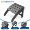 Ottoman for Adirondack Chair, HDPE Adirondack Ottoman Footrest, Weather Resistance Outdoor Footstool for Outside Porch Pool Lawn Backyard - 4 of 4