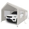 MOEPISY Carport, 10x20 Heavy Duty Portable Carport Garage Tent for Outdoor Storage Shelter white - 4 of 4