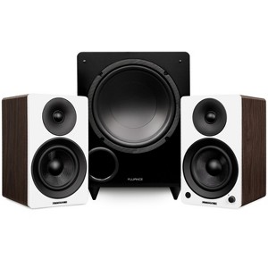 Fluance Ai41 Powered 5" Stereo Bookshelf Speakers, DB10 10" Powered Subwoofer, 15ft RCA Subwoofer Cable - 1 of 4