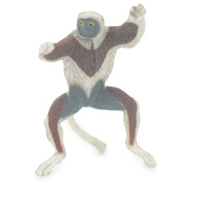 Collectible Wildlife Gifts | Lemur, Indridae, Strepsirrhine Primate, Hand Painted, Rubber Primate, Realistic Figure, Gift,    2"    SF65 B16 - 1 of 4